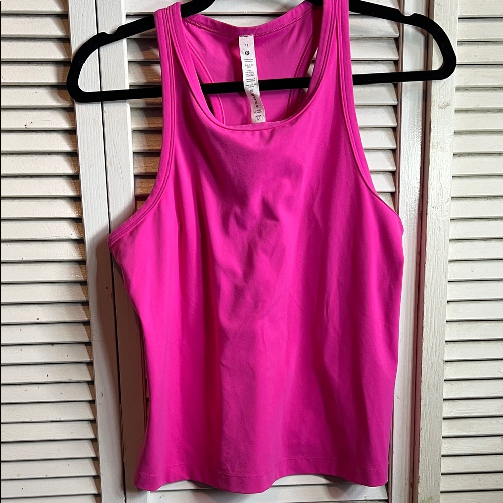 Lululemon Align Waist-Length Racerback Tank Top Sonic Pink Size 12